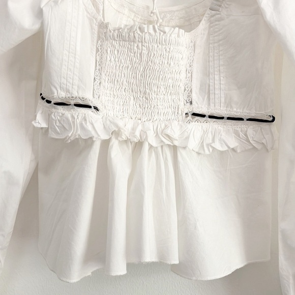 Free People Cathleen Blouse Peasant Cottagecore NWOT - Picture 9 of 12